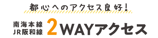 南海本線・JR阪和線　2wayアクセス