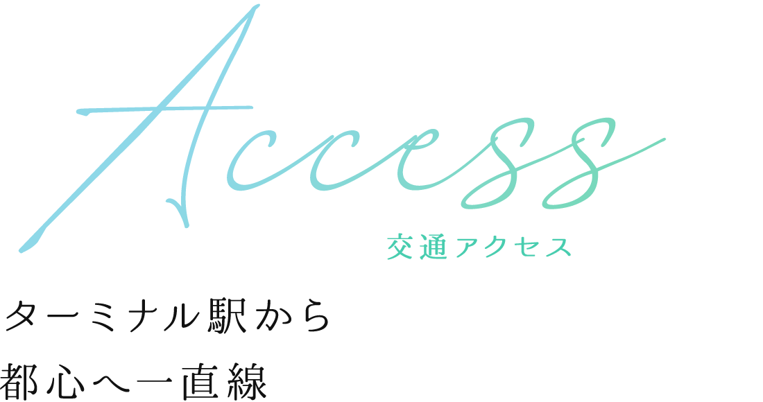 ターミナル駅から都心へ一直線