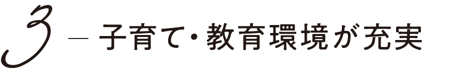 3 子育て・教育環境が充実