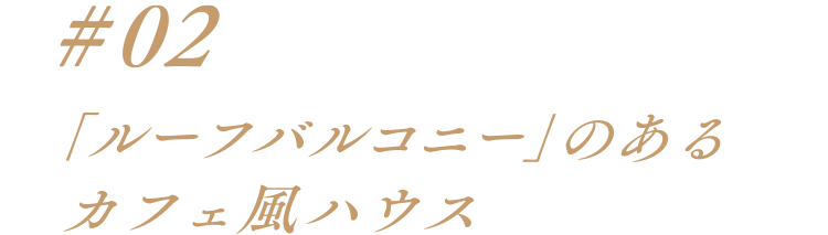 #02「ルーフバルコニー」のあるカフェ風ハウス