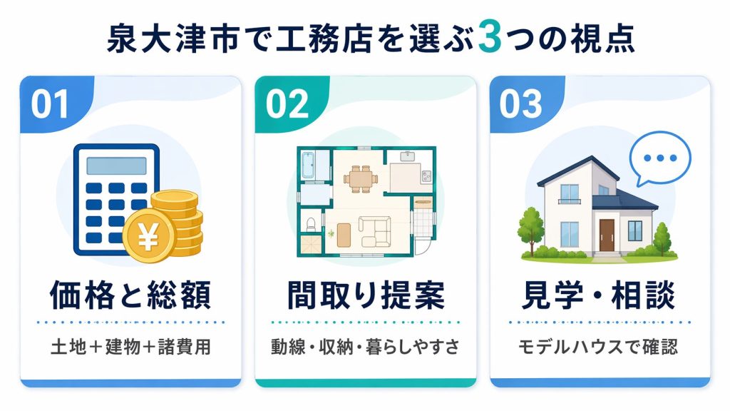 泉大津市で工務店を選ぶ3つの視点