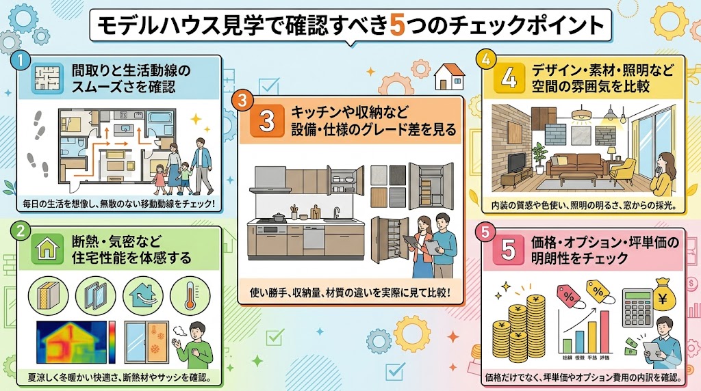モデルハウス見学で確認すべき5つのチェックポイント