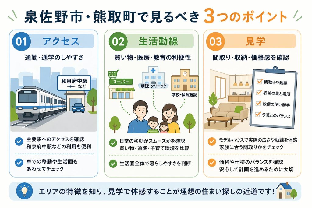 泉佐野市・熊取町で見るべき3つのポイント