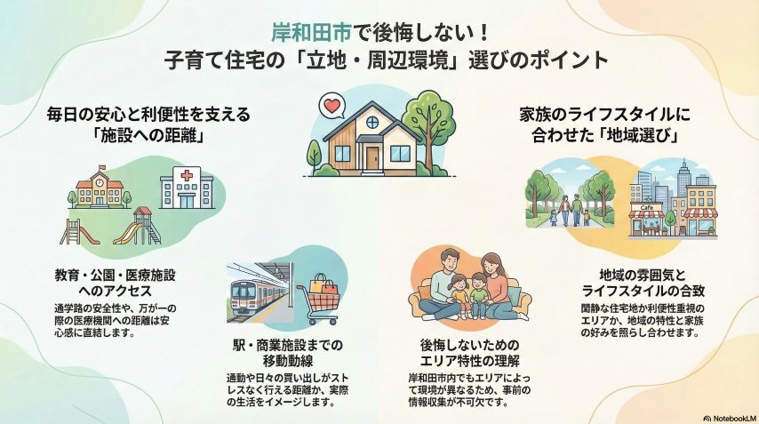 岸和田市で後悔しない！子育て住宅の「立地・周辺環境」選びのポイント