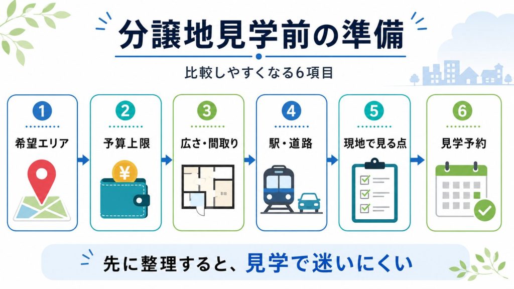 分譲地見学前の準備