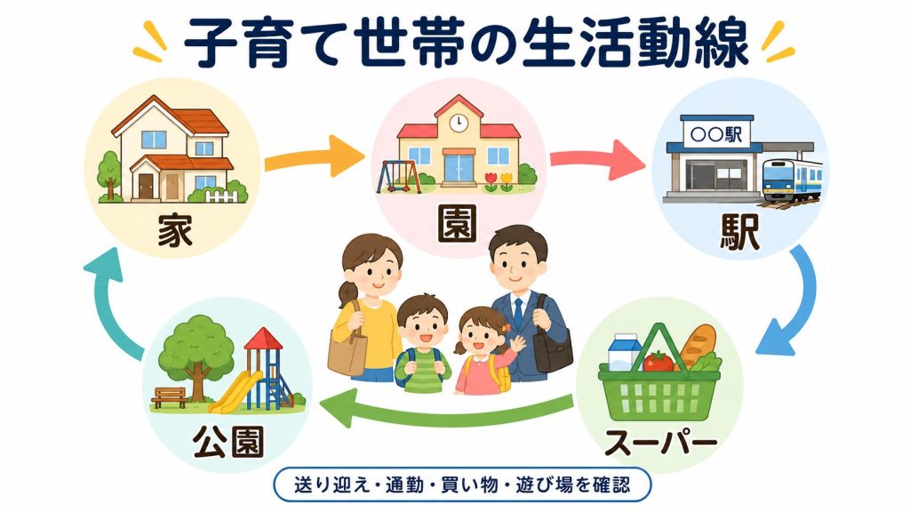 子育て世代の生活動線