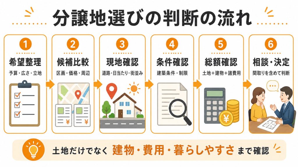 分譲地選びの判断の流れ