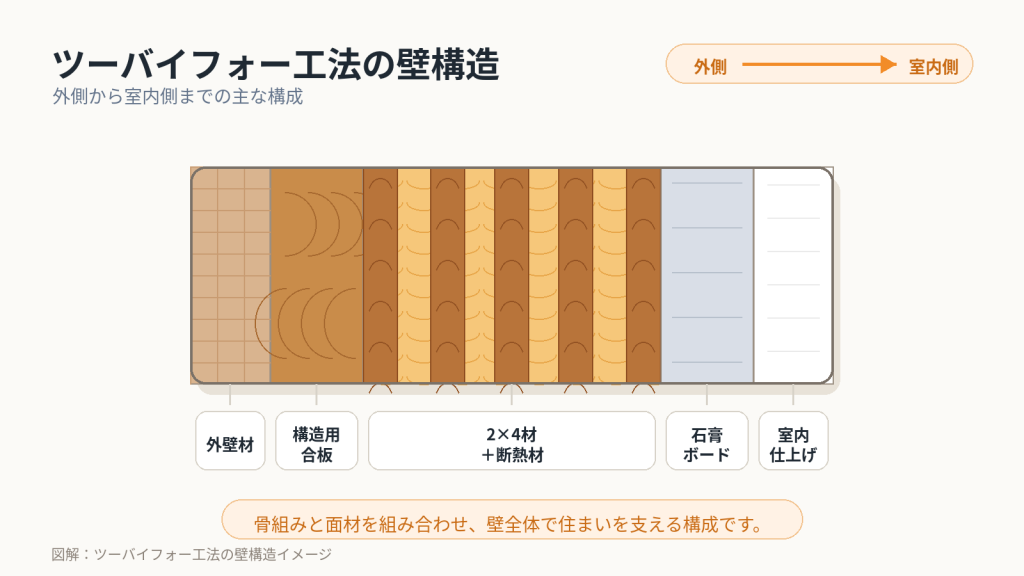 ツーバイフォー工法の壁構造