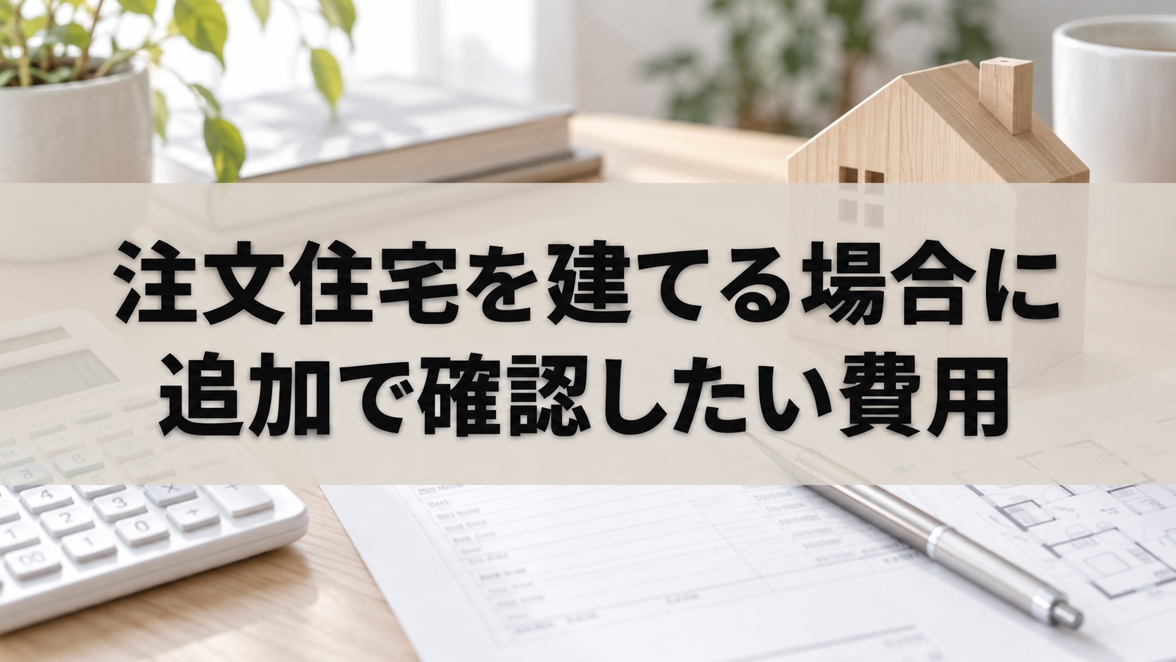 注文住宅を建てる場合に追加で確認したい費用（イメージ）