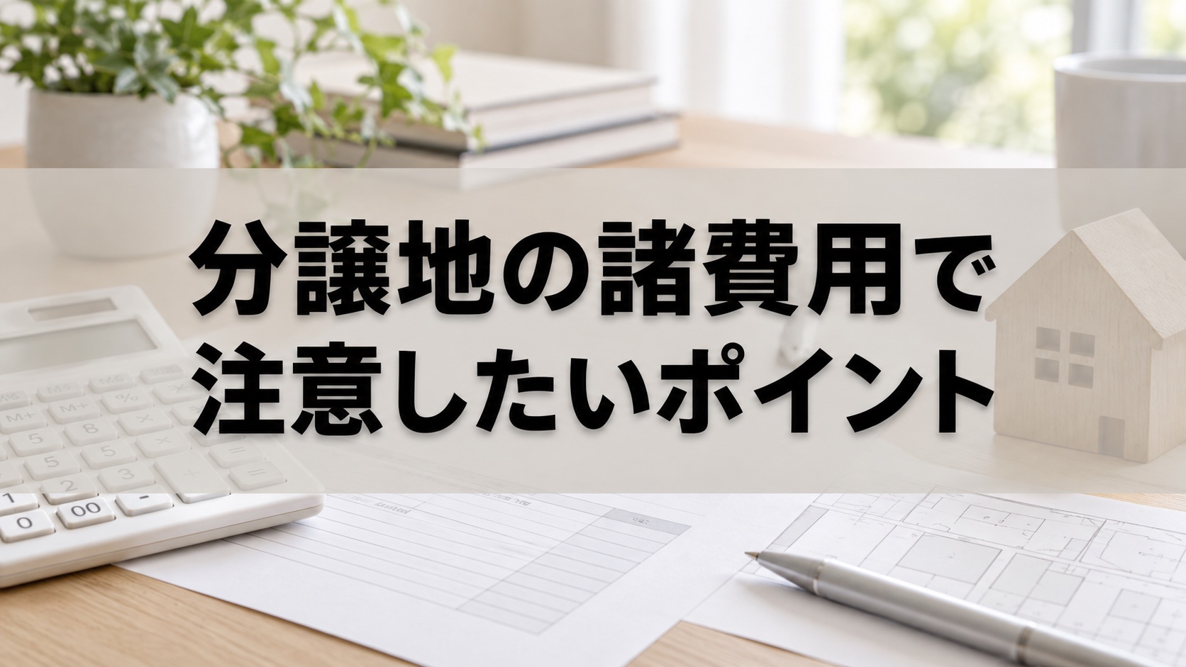 分譲地の諸費用で注意したいポイント（イメージ）