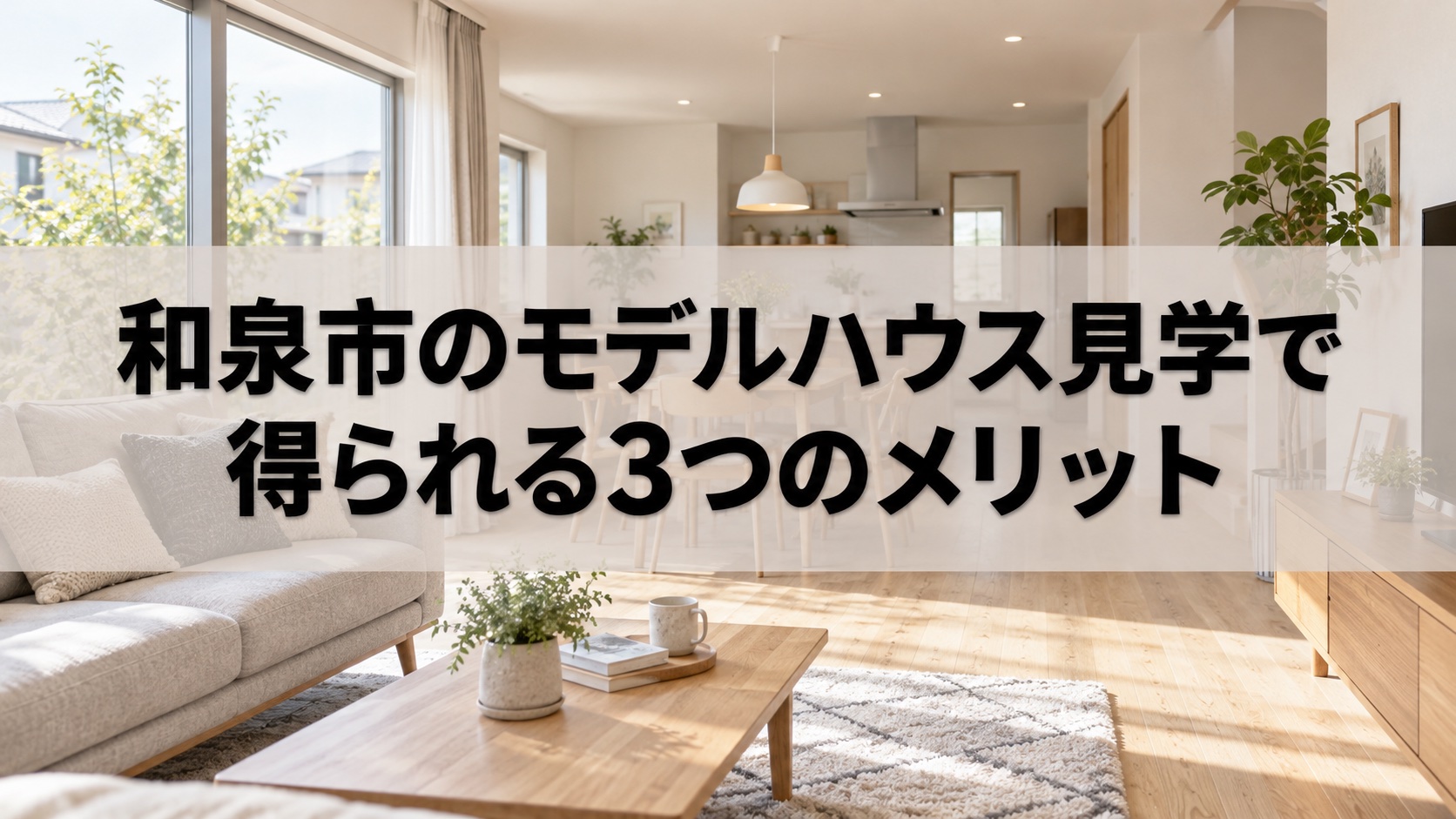 和泉市のモデルハウス見学で得られる3つのメリット(イメージ)