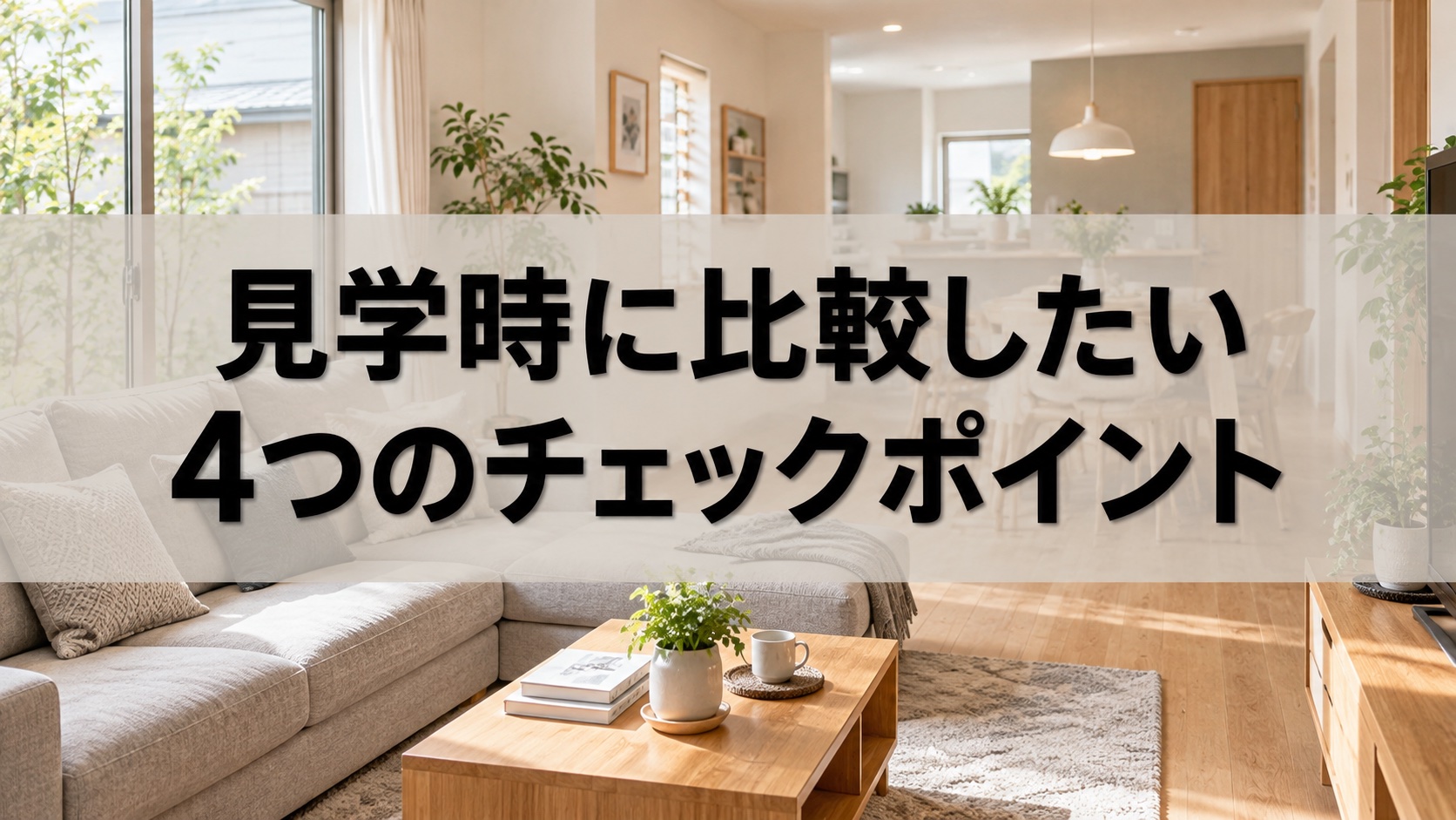 見学時に比較したい4つのチェックポイント(イメージ)