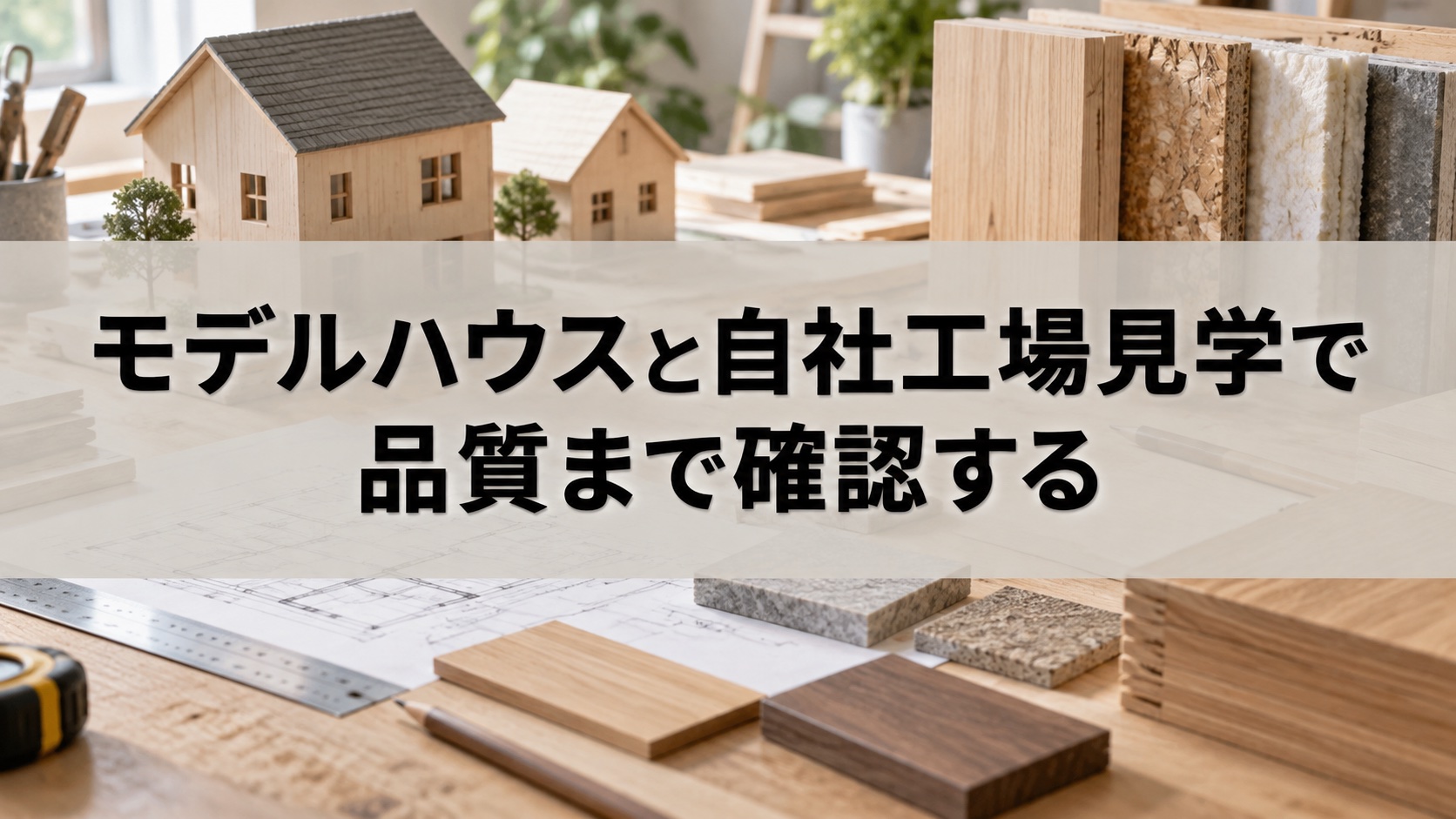モデルハウスと自社工場見学で品質まで確認する(イメージ)