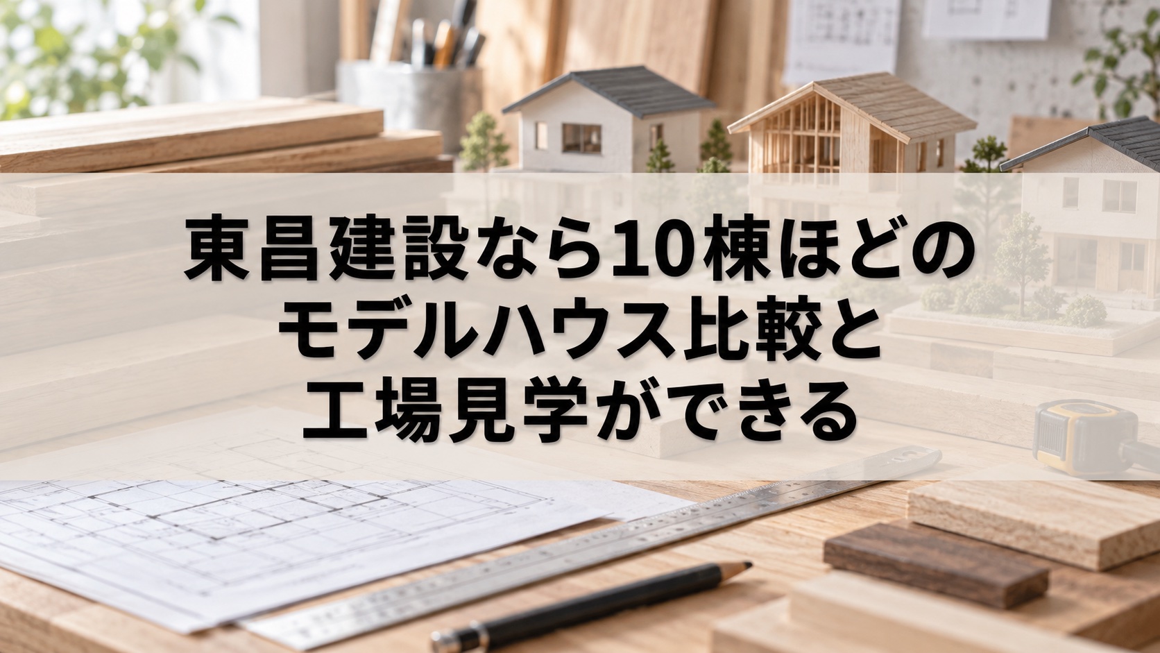 東昌建設なら10棟ほどのモデルハウス比較と工場見学ができる(イメージ)