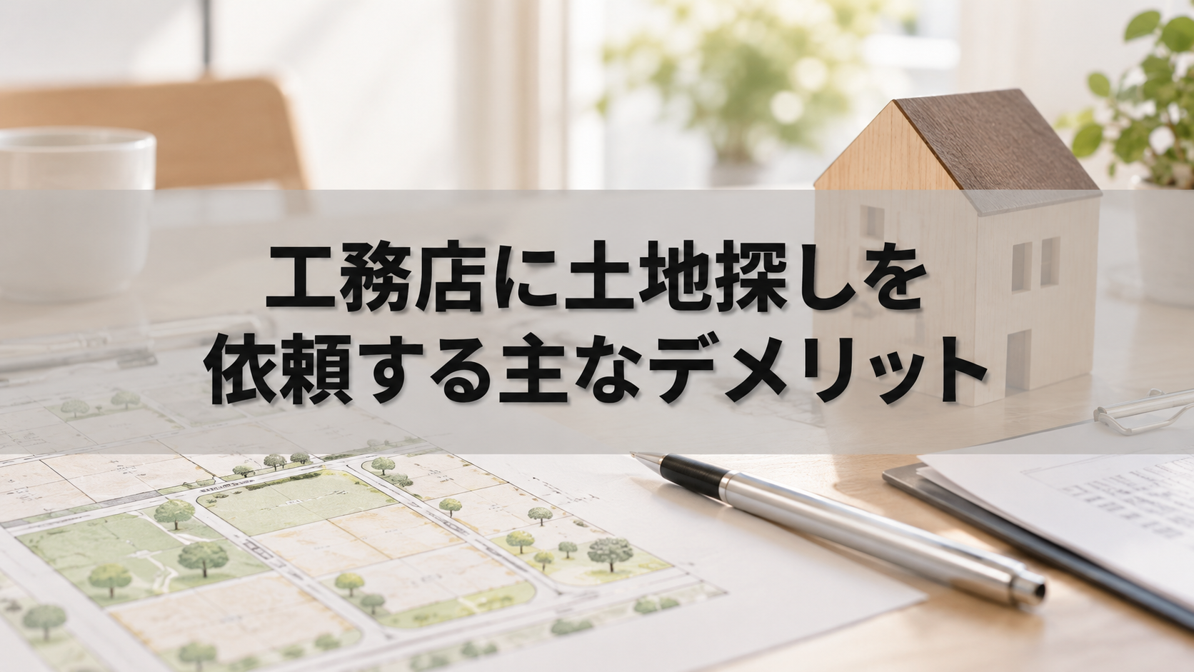 工務店に土地探しを依頼する主なデメリット(イメージ)
