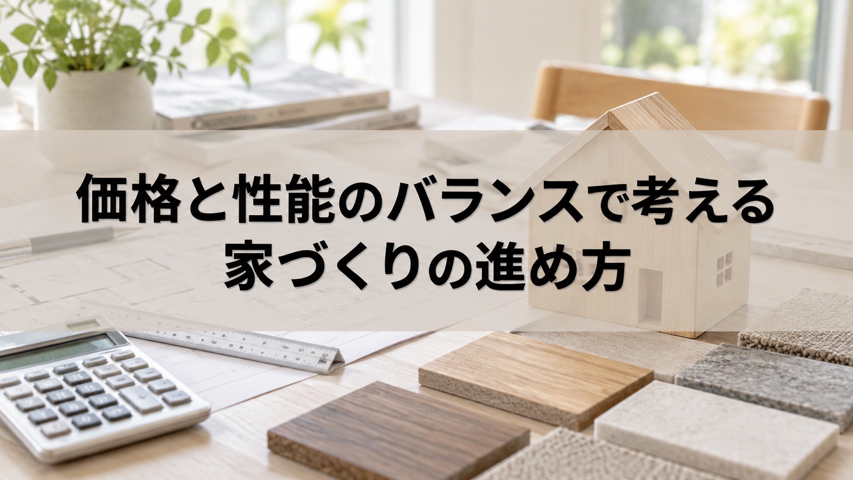 価格と性能のバランスで考える家づくりの進め方(イメージ)
