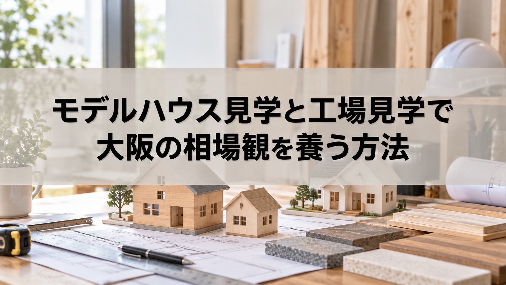 モデルハウス見学と工場見学で大阪の相場観を養う方法(イメージ)