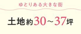 ゆとりある大きな街！土地約30～37坪