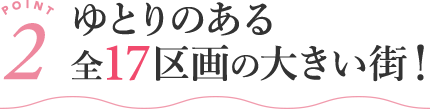 ゆとりのある全17区画の大きい街！