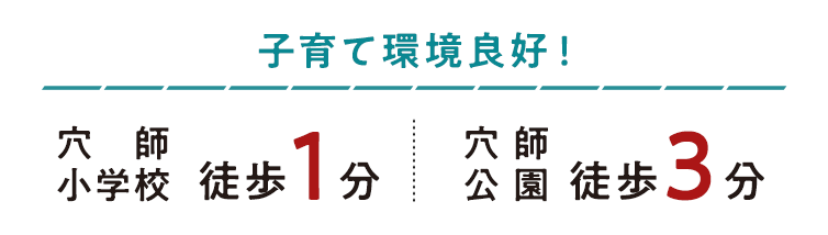 穴師 小学校徒歩1分/穴師 公園徒歩3分