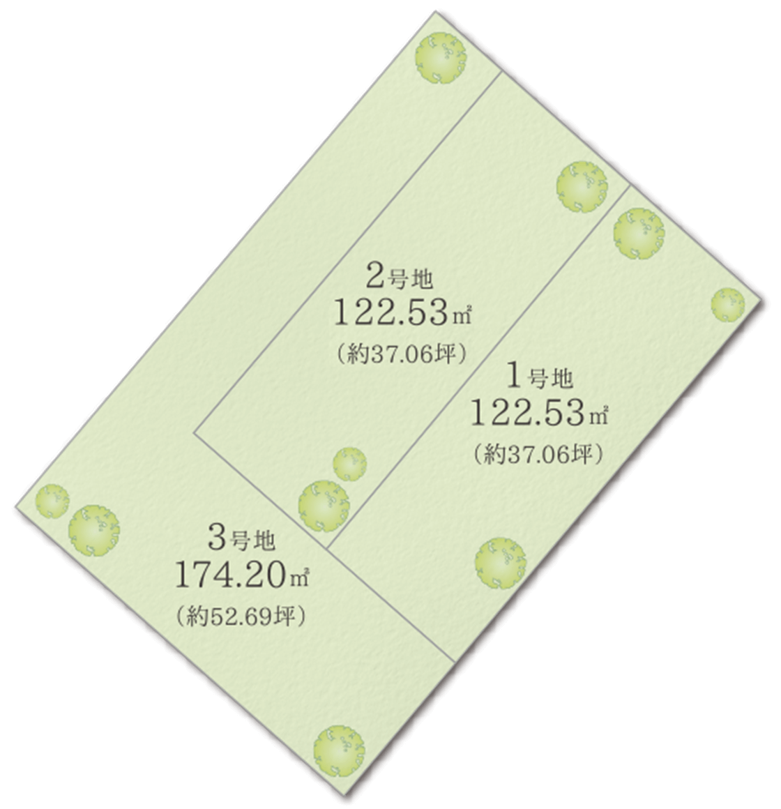 大阪府岸和田市　プレミアタウン額原　区画図