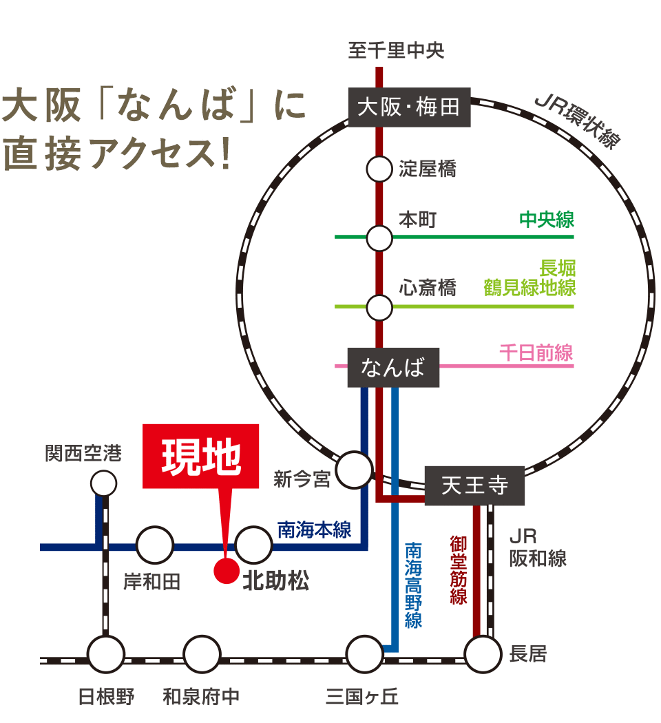 プレミアタウン東助松　路線図