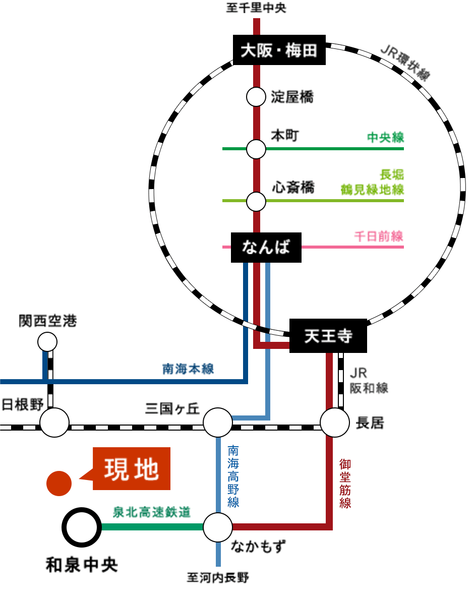 大阪府和泉　いぶき野　路線図
