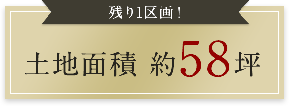 土地面積 約58坪