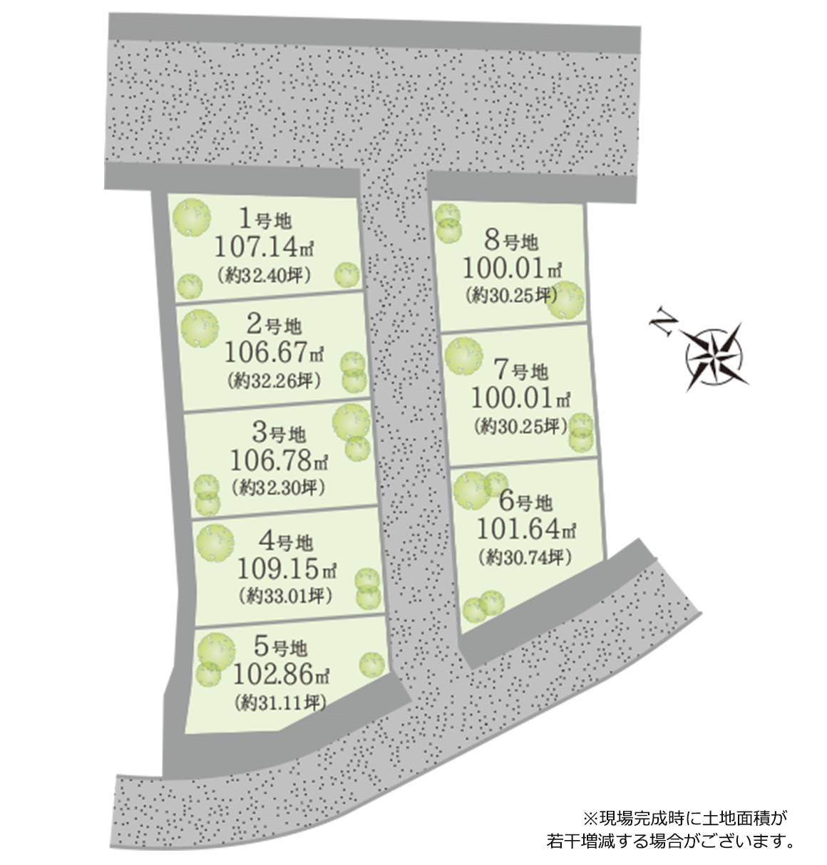 プレミアタウン北出4　区画図