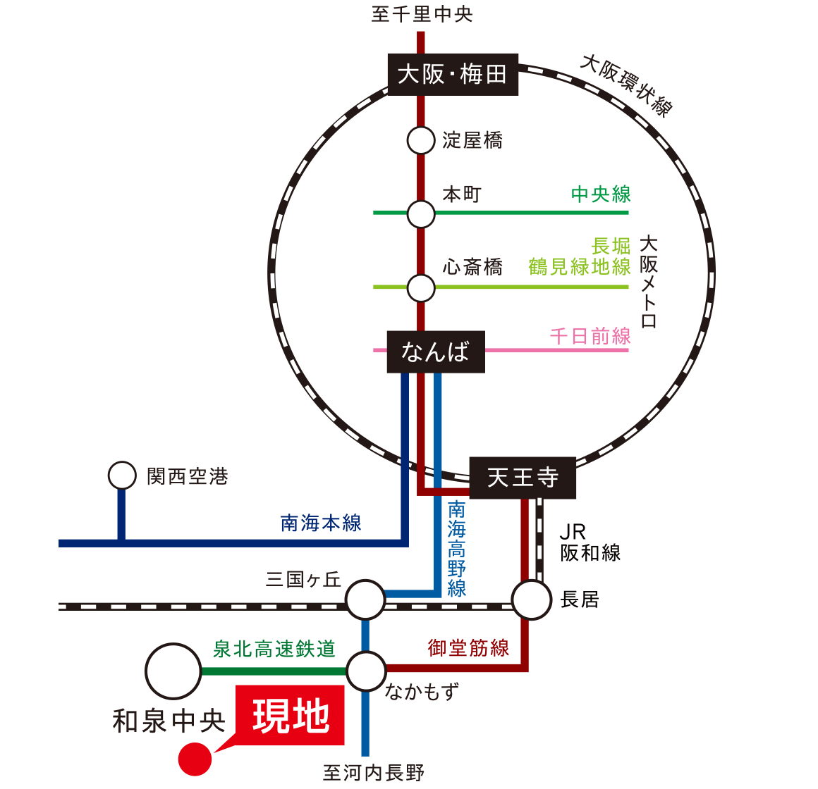 和泉市　プレミアタウンのぞみ野　路線図