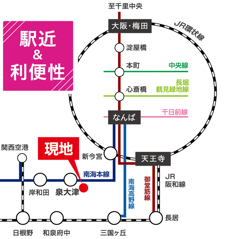 プレミアタウン東雲町13　路線図