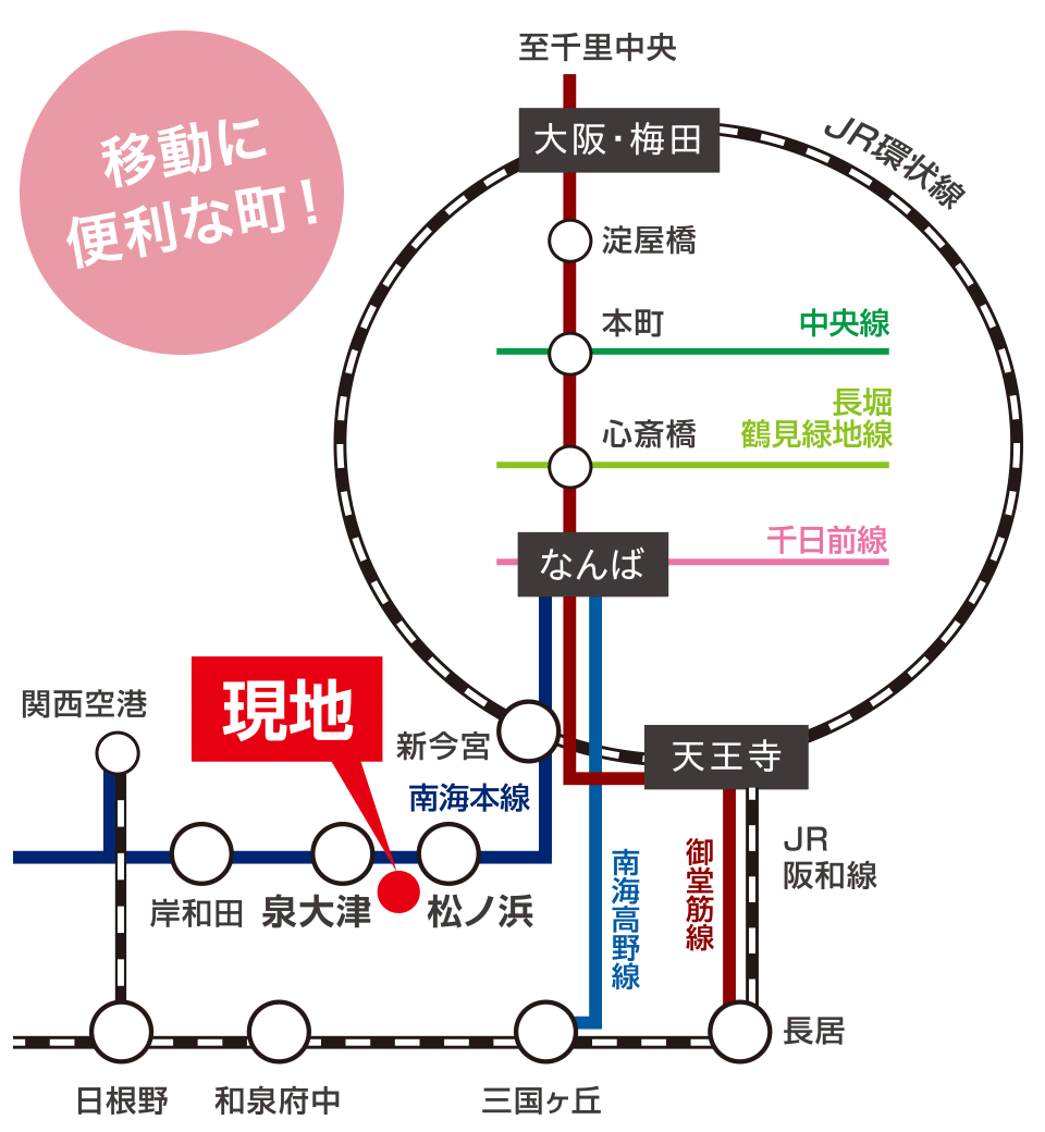 プレミアタウン東雲町14　路線図