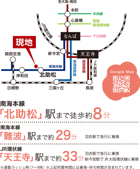 交通アクセス路線図