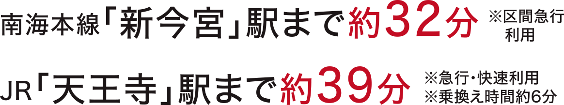 南海本線「新今宮」駅まで徒歩約32分　「天王寺」駅まで約39分